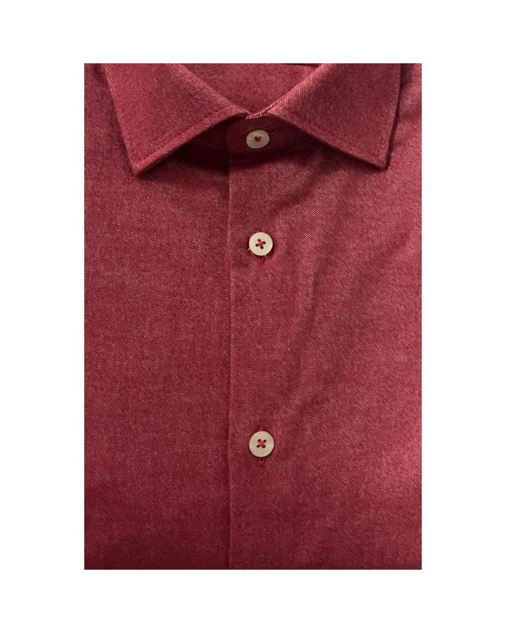 Baldinini Red Cotton Men's Shirt for men