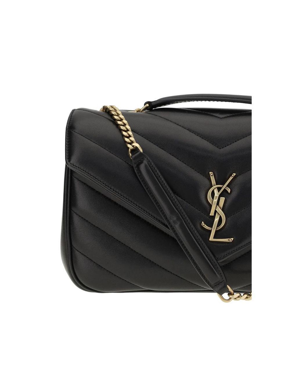 Saint Laurent Black Loulou Shoulder Bag