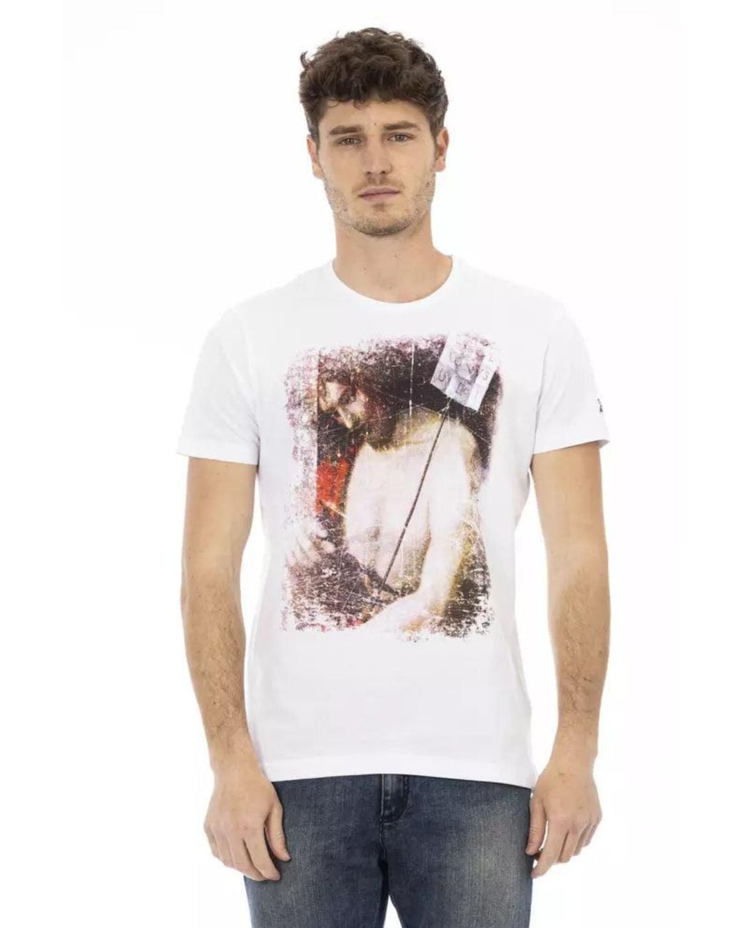 TRUSSARDI ACTION White Cotton Men's T for men