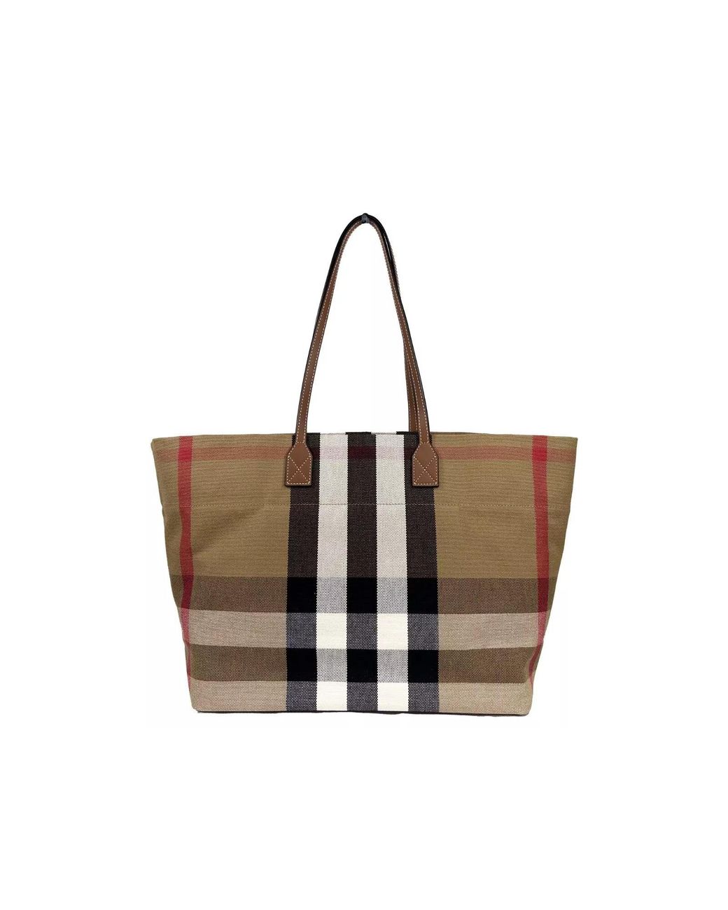 【関税＆送料込み】Burberry Medium Check Tote Bags Medium Check Tote in Black/calico - Women | Burberry® Official