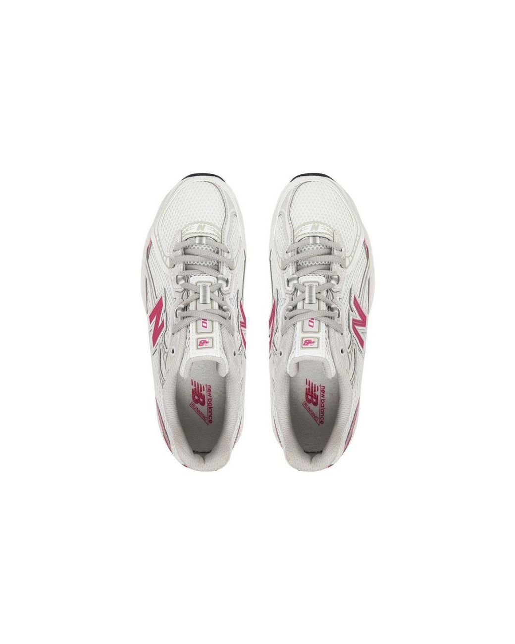 New Balance Pink White Synthetic Athletic Sneakers