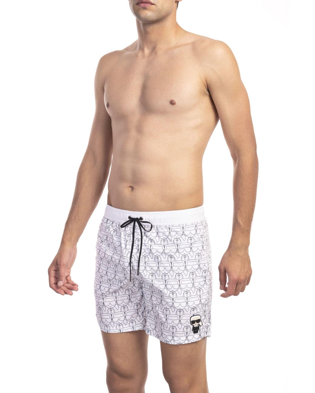Karl Lagerfeld Regular Fit Swimwear in White for Men Lyst