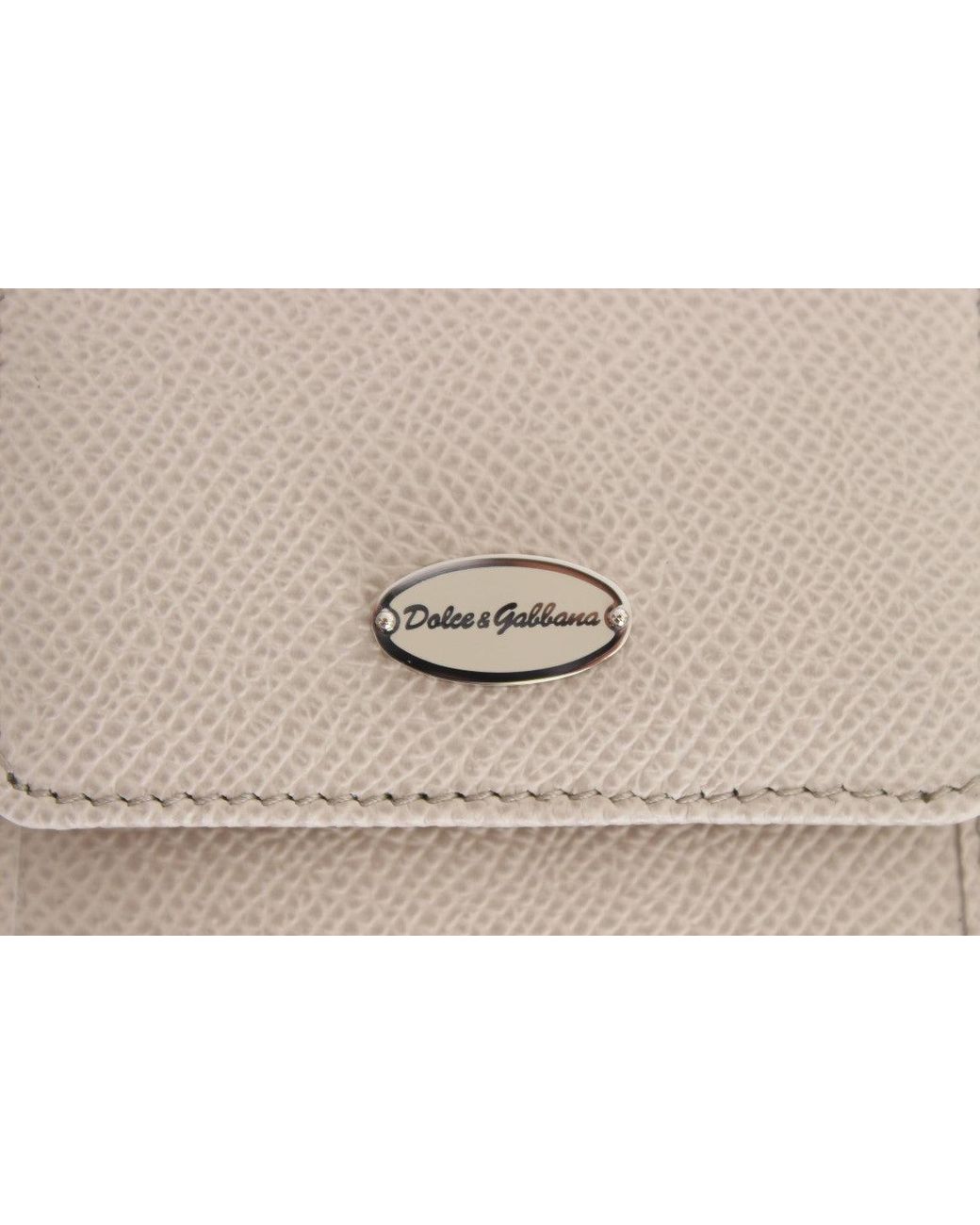 Dolce & Gabbana Gray Dauphine Leather Case Wallet