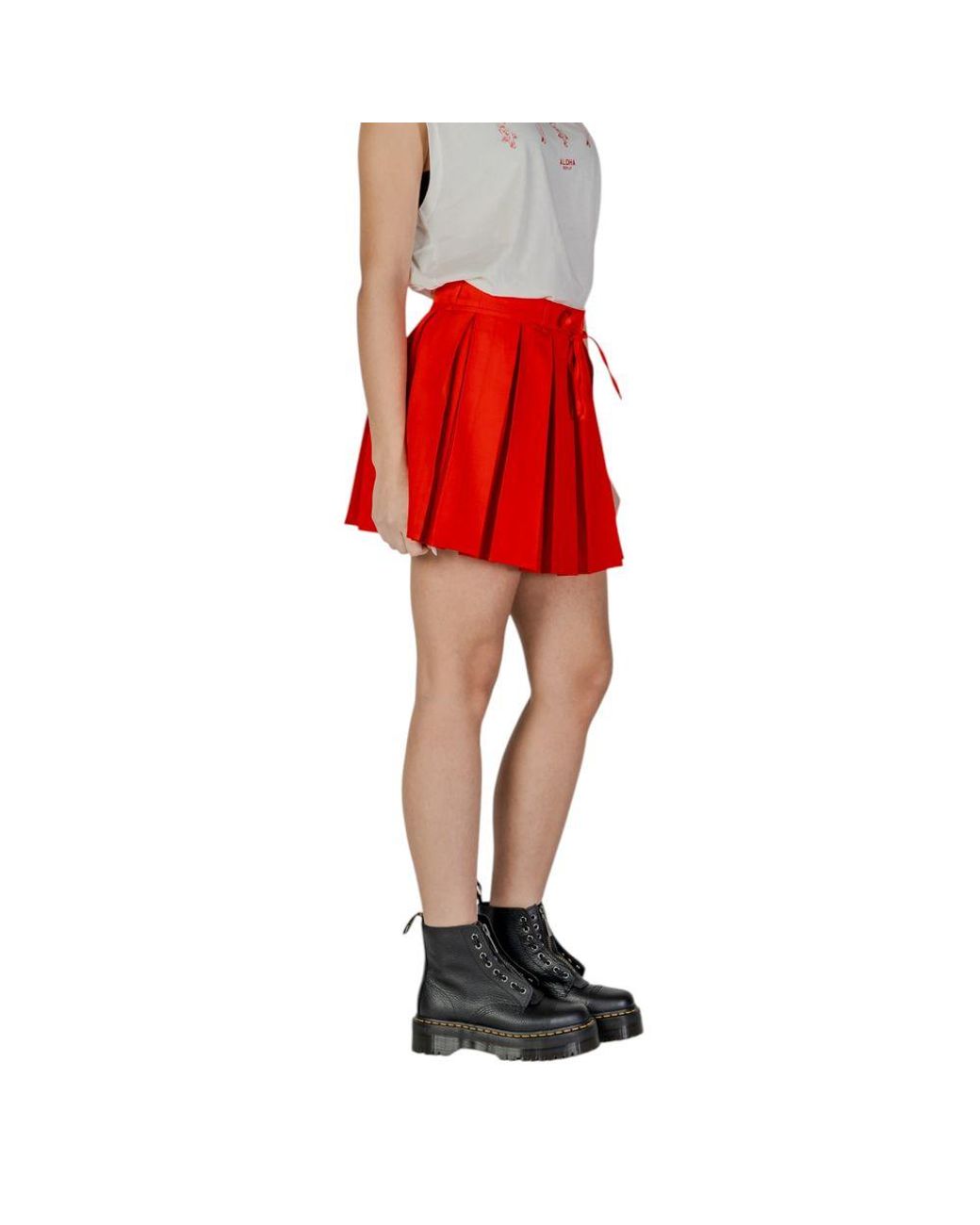 ONLY Red Recycled Polyester Skirt