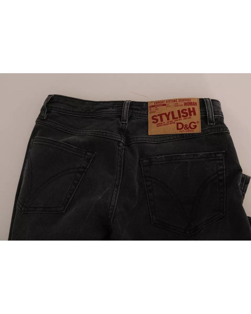Dolce & Gabbana Black Slim Fit Cotton Jeans D&G Pants