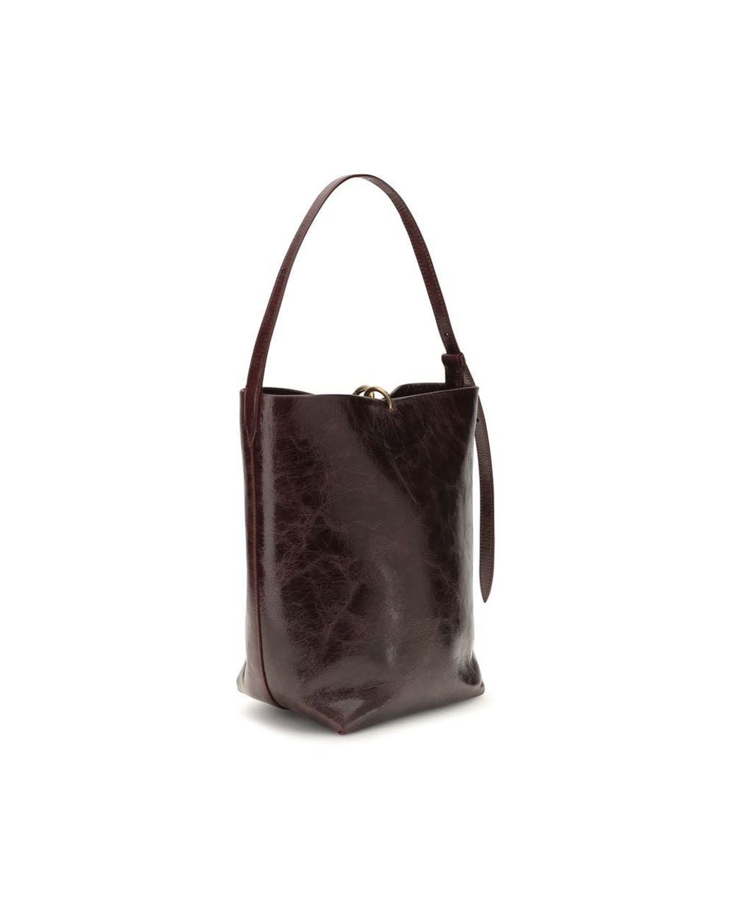 Benedetta Bruzziches Brown Bordeaux Calf Leather Bos Taurus Shoulder Bag