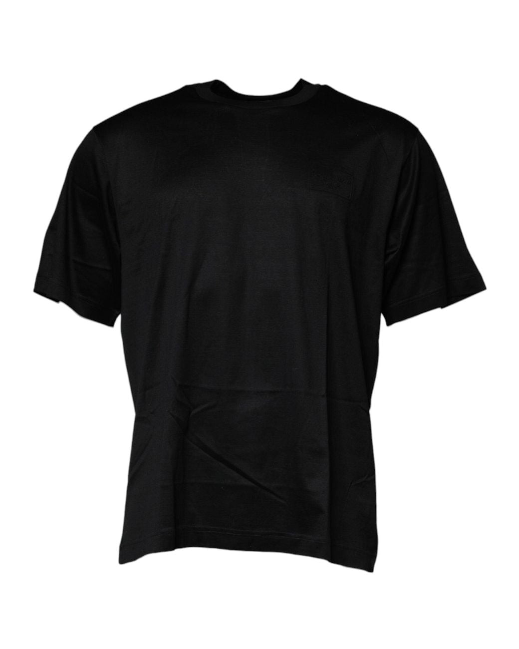 Dolce & Gabbana Black Cotton Tshirt Classic Crew Neck for men