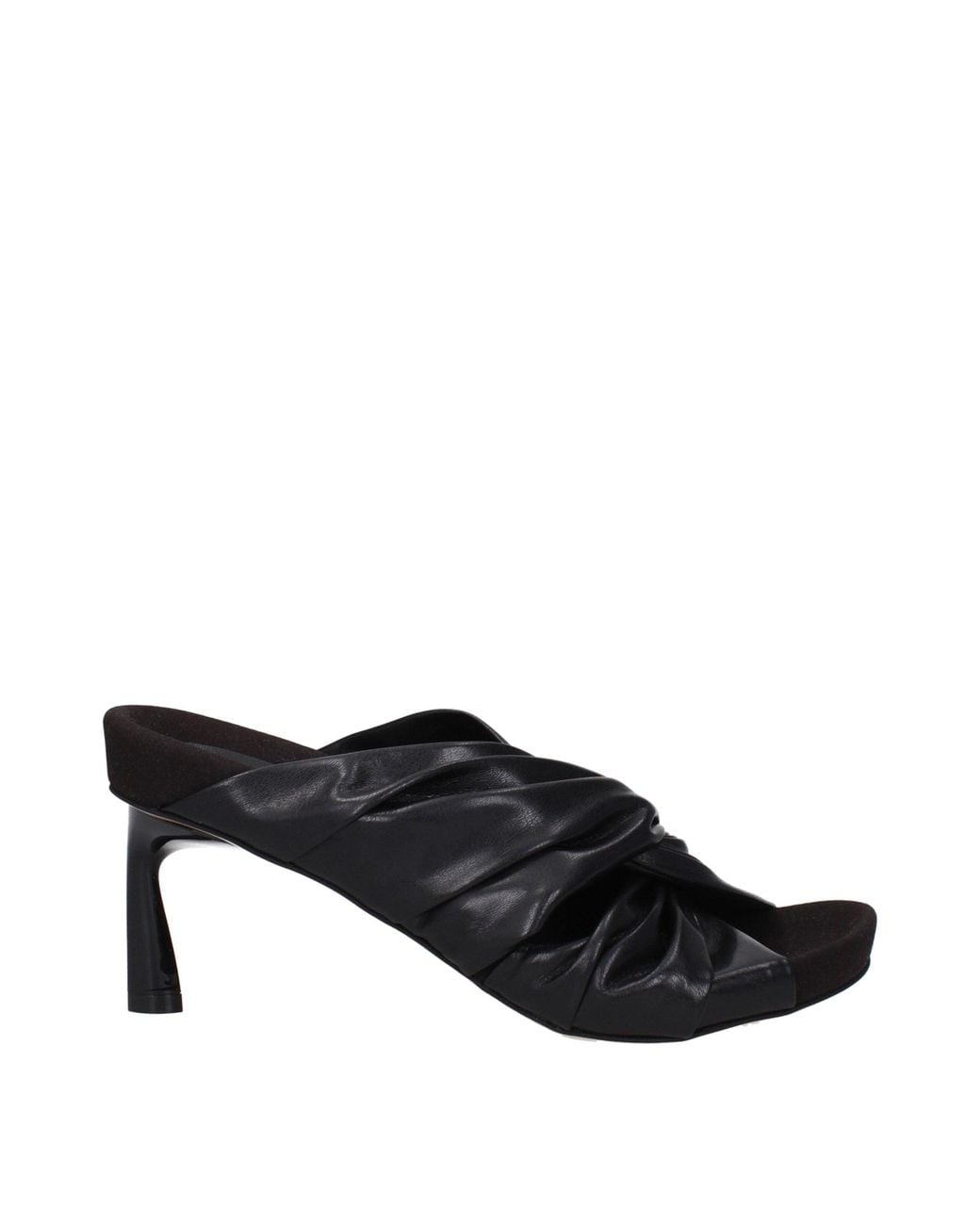 Stella McCartney Black Leather Stiletto Heel Sandals for men