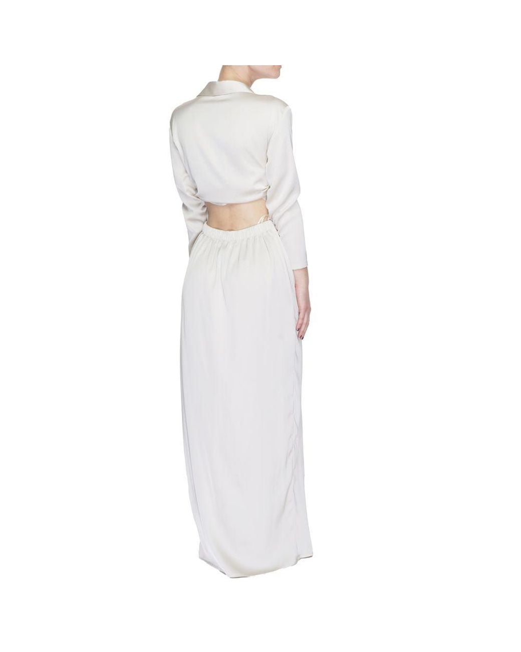 Sandro Ferrone Multicolor Beige Polyester Long Dress