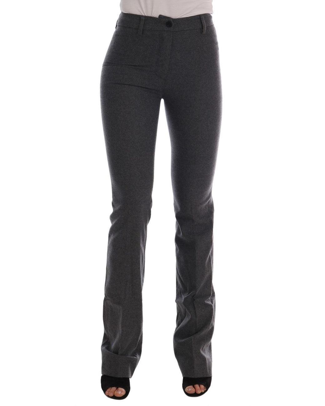 Ermanno Scervino Black Wool Stretch Slim Pants