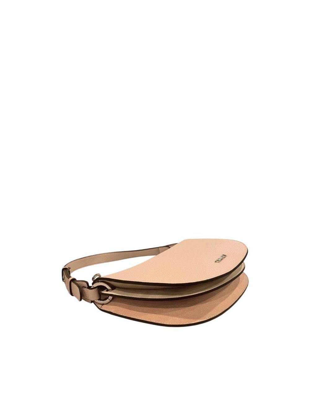 Twinset Brown Pink Pu Shoulder Bag