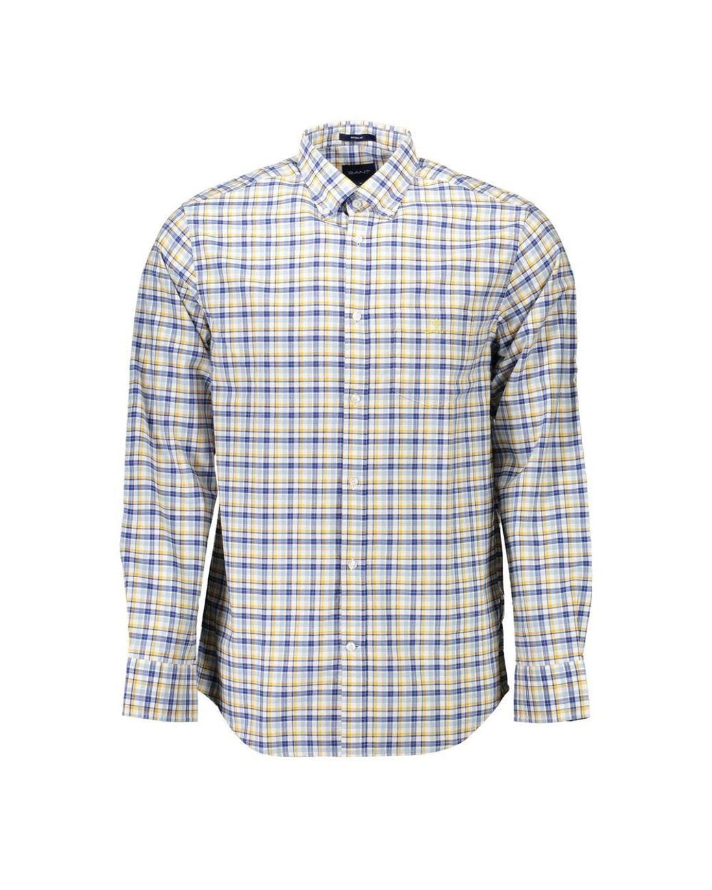 Gant Blue Cotton Shirt for men