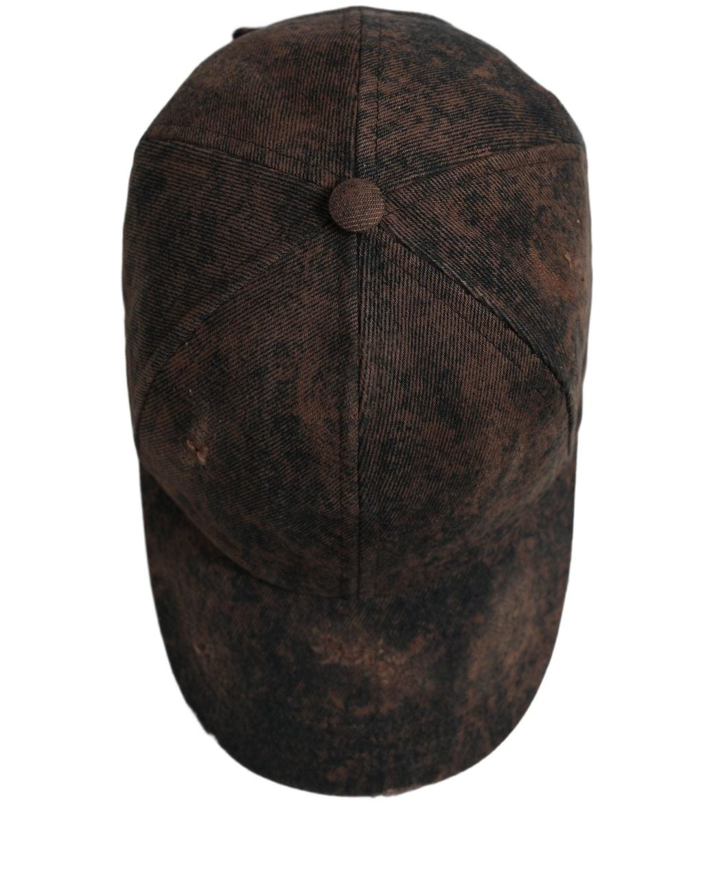 Dolce & Gabbana Black Cotton Distressed Baseball Cap Hat for men