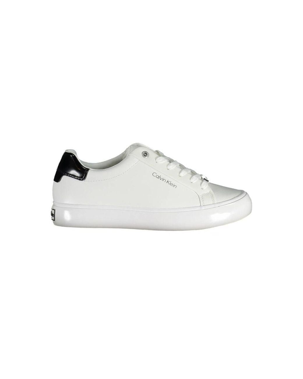 Calvin Klein White Bianco Pelle Sneaker