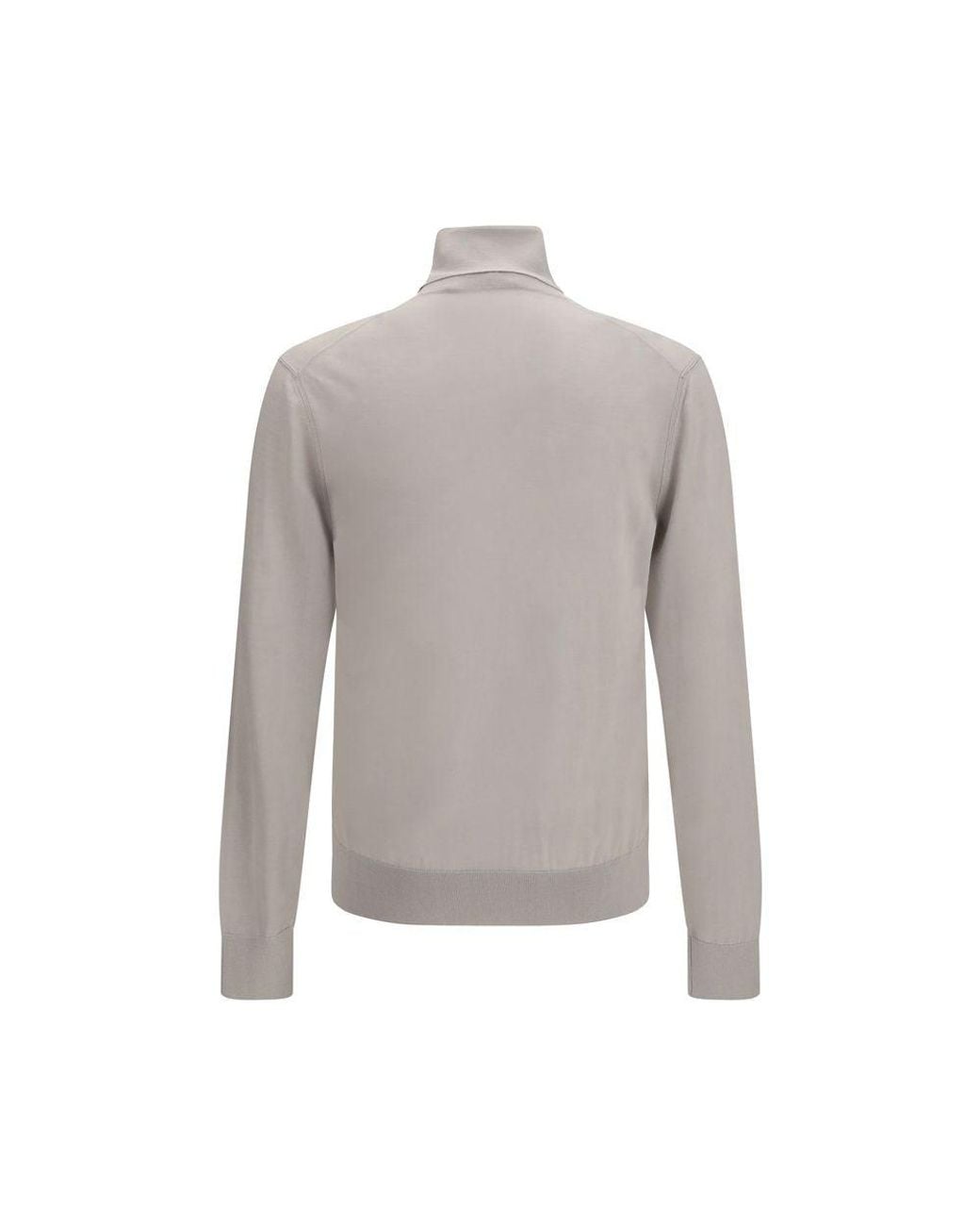 Dolce & Gabbana Gray Beige Cashmere Turtleneck for men