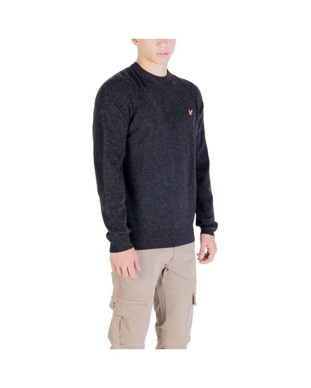 Lyle & Scott Blue Black Nylon Sweatshirt for men