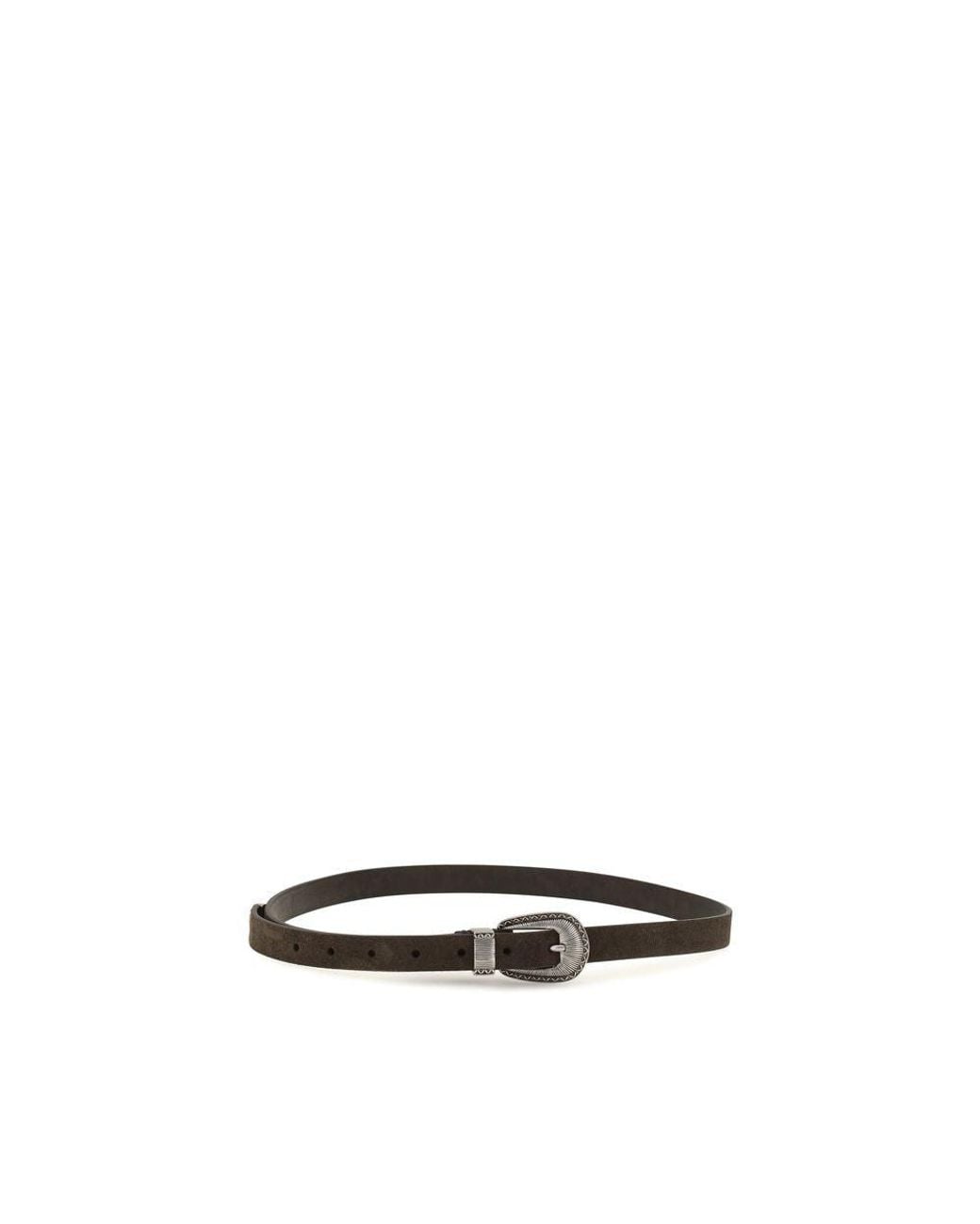 Brunello Cucinelli Multicolor Brown Suede Leather Belt for men