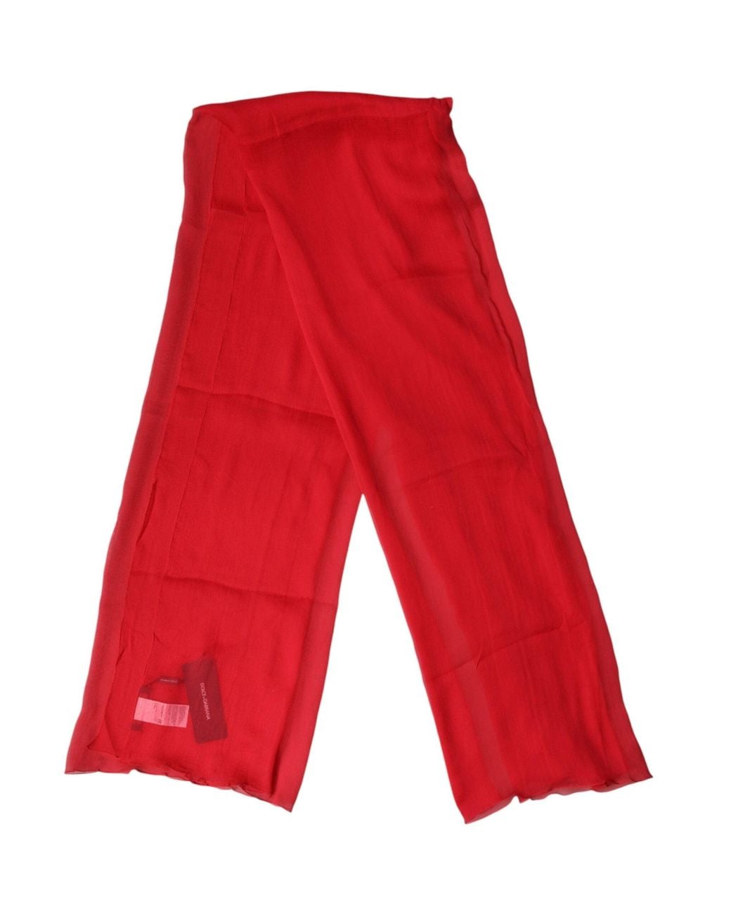 Dolce & Gabbana Red Stole Silk Neck Wrap Shawl Scarf for men
