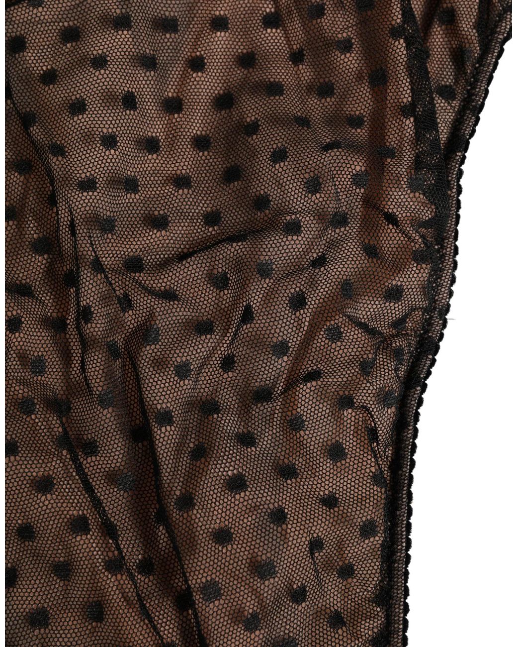 Dolce & Gabbana Gray Polka Dot Butterfly Brief Underwear Dots Nylon Elastane Clothing