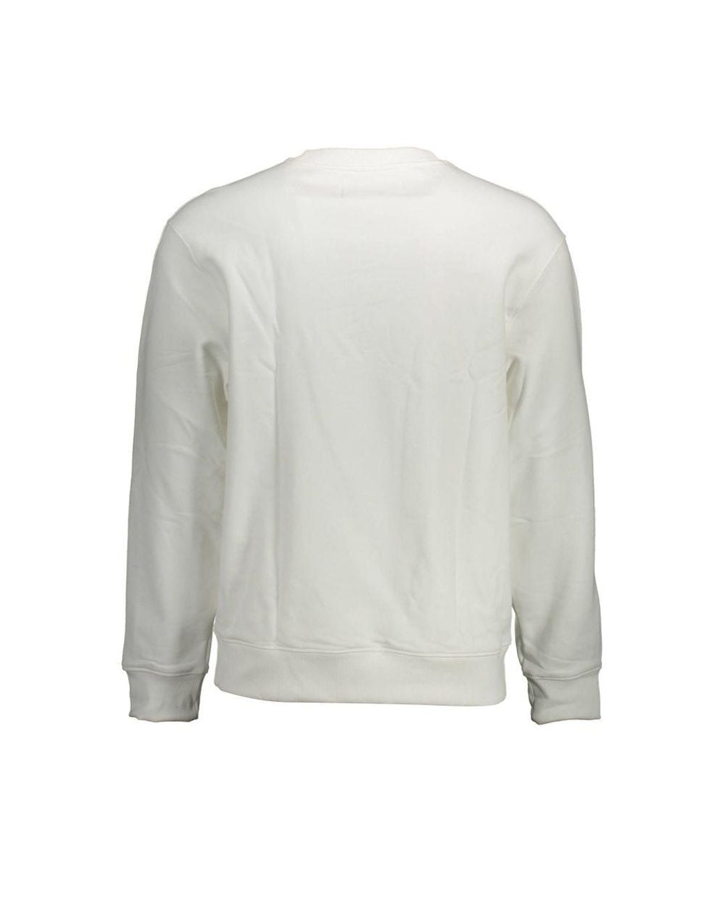 Calvin Klein Gray White Cotton Men Sweatshirt for men