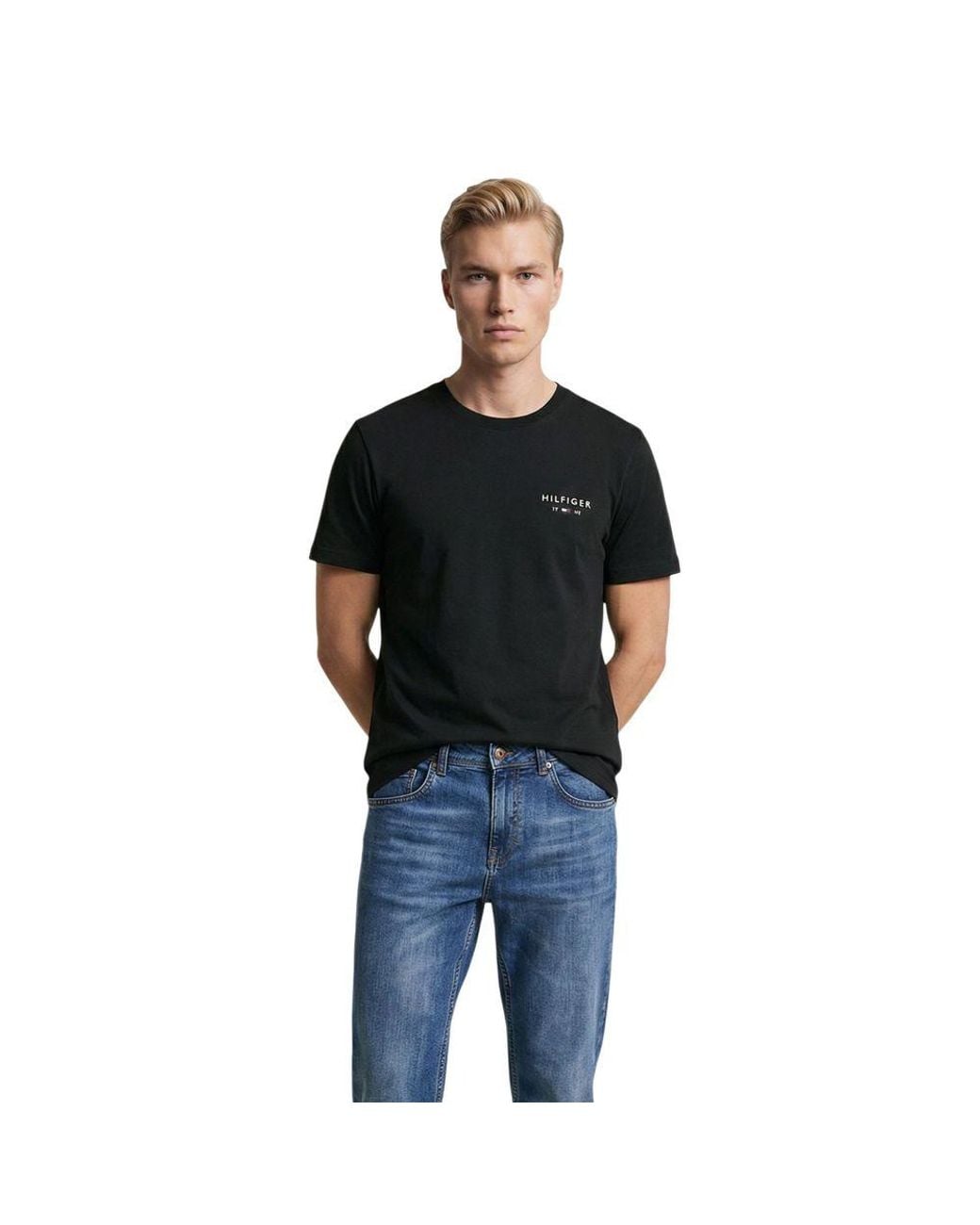 Tommy Hilfiger Black Cotton T for men