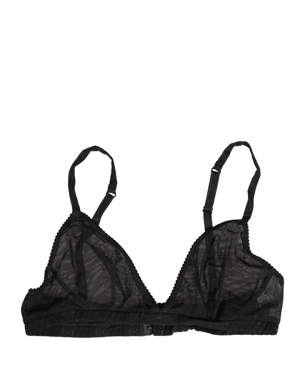 Dolce & Gabbana Black Nylon Stretch Soft Cup Brassiere Underwear Elastane Clothing