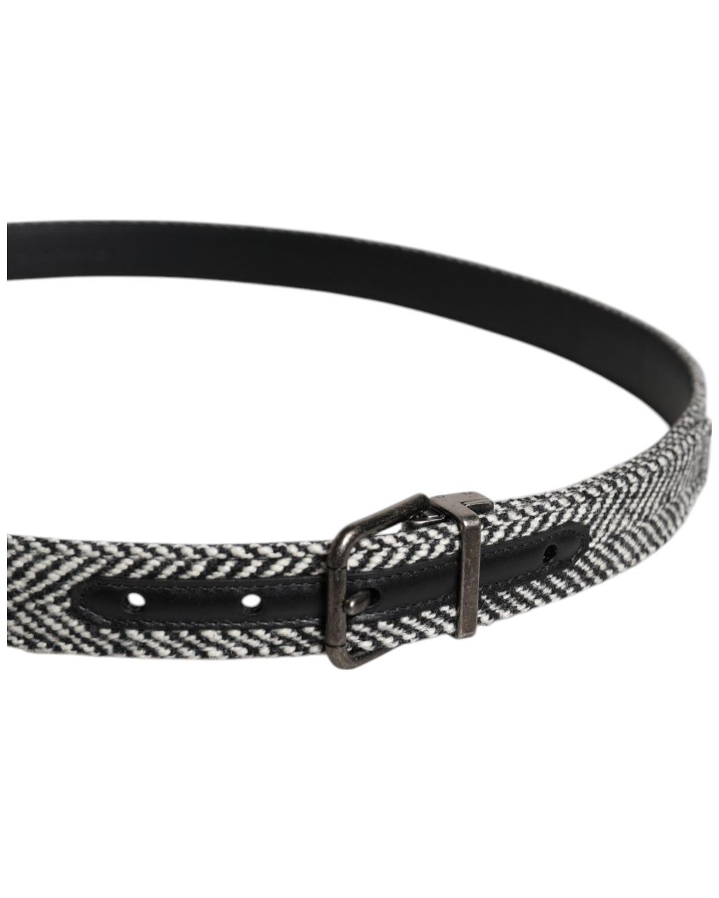 Dolce & Gabbana Black Tone Metal Buckle Belt for men