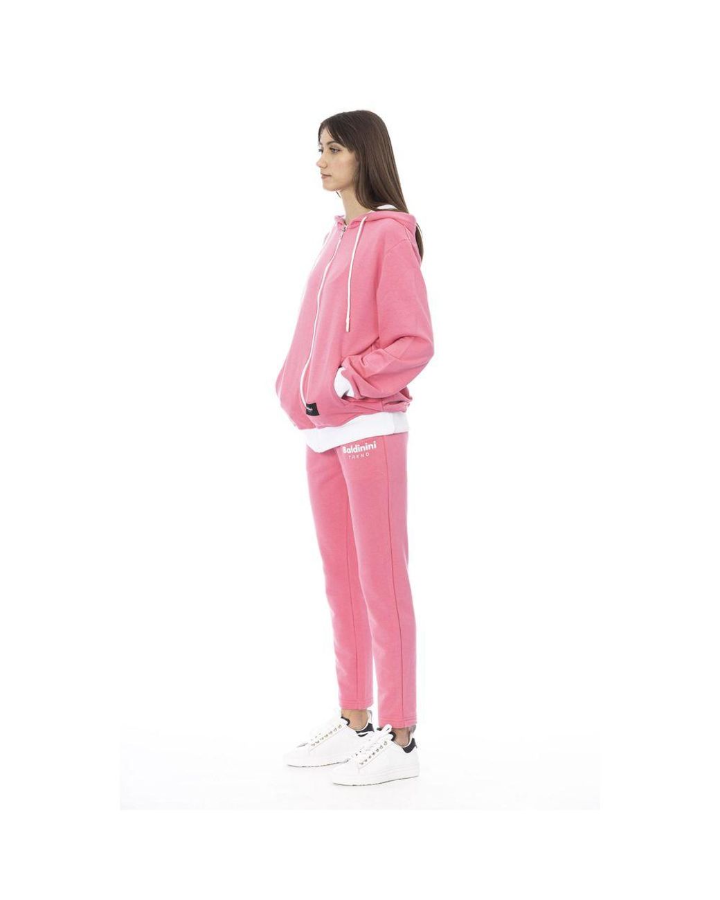 Baldinini Pink Multicolor Cotton Sweater