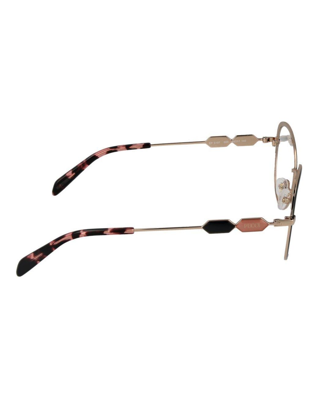 Emilio Pucci Brown Black Metal Glasses (frames)