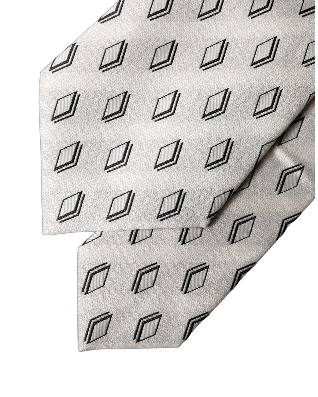 Dolce & Gabbana White Patterned Silk Adjustable 'Sd Neckwomen's Tie