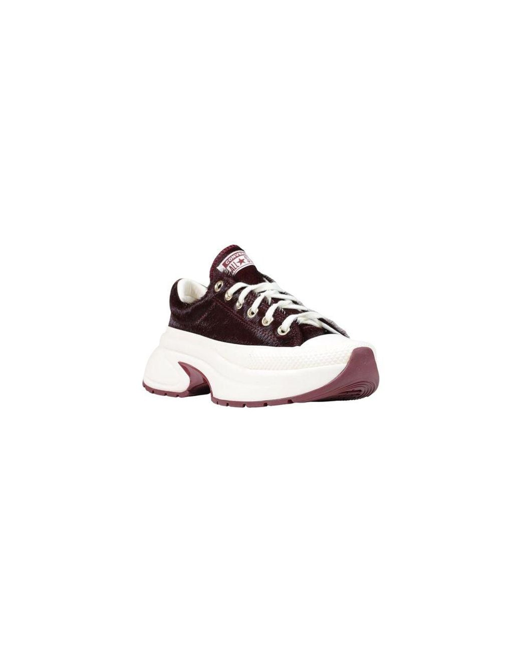 Converse White Bordeaux Leather Chunky Sneakers