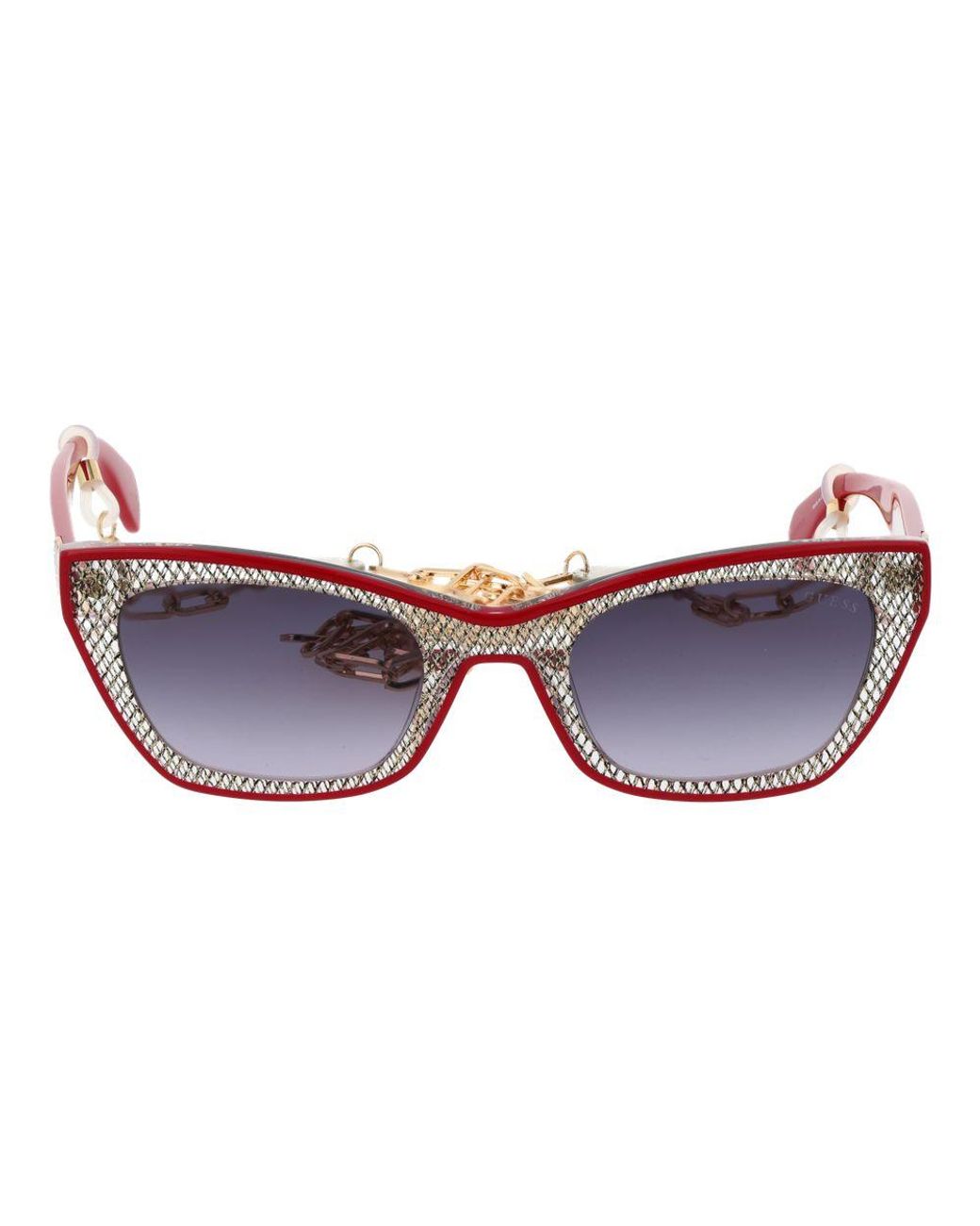 Guess Red Plastic Sunglasses for men