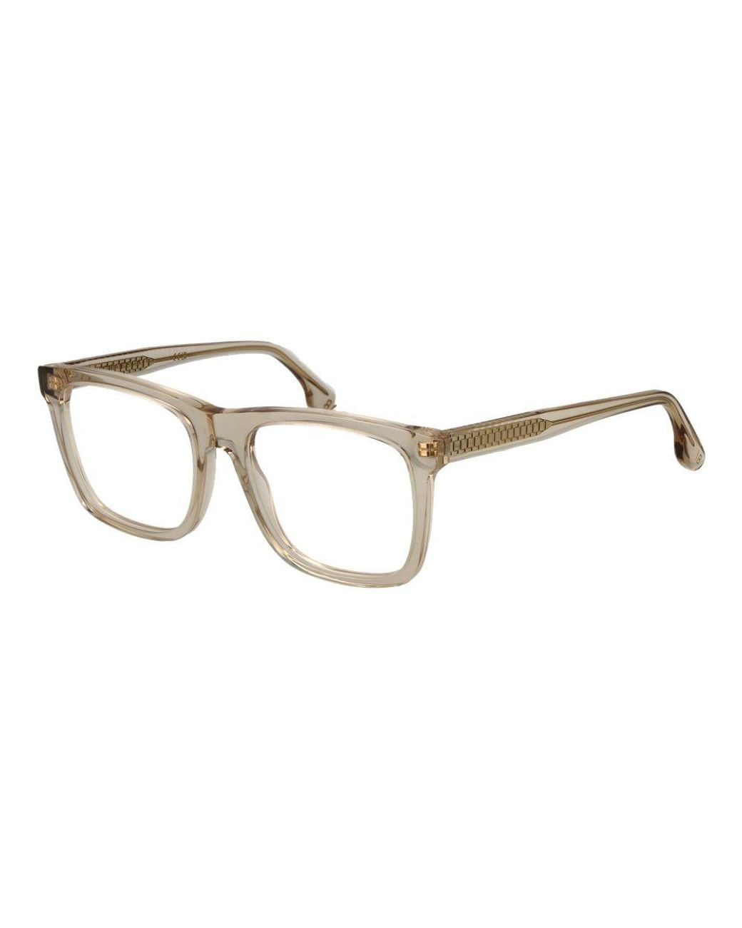 Victoria Beckham Metallic Beige Acetate Glasses (frames)