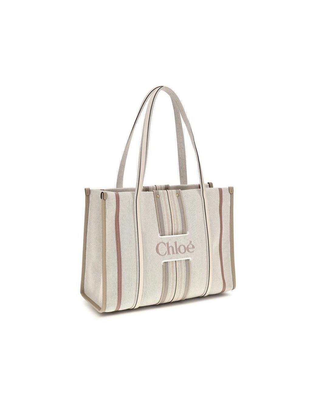 Chloé White Chloé Woody Loop Shoulder Bag