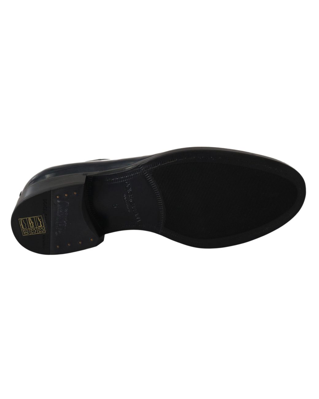 Dolce & Gabbana Black Elegant Leather Derby Dress Shoes for men
