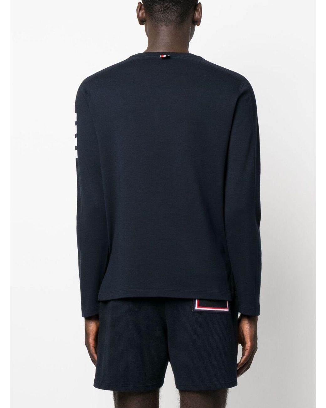 Thom Browne Gray 4-Bar Long-Sleeved T-Shirt for men
