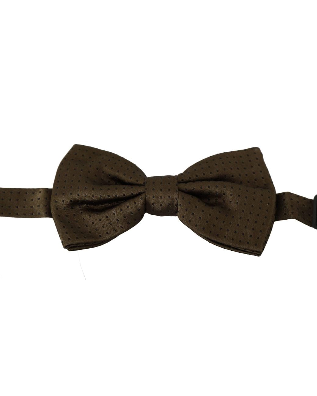 Dolce & Gabbana Black Polka Dots Silk Adjustable Neck Papillon Bow Tie for men