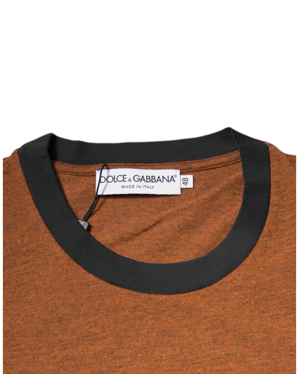 Dolce & Gabbana Brown Short Sleeve Crew Neck Tshirt for men