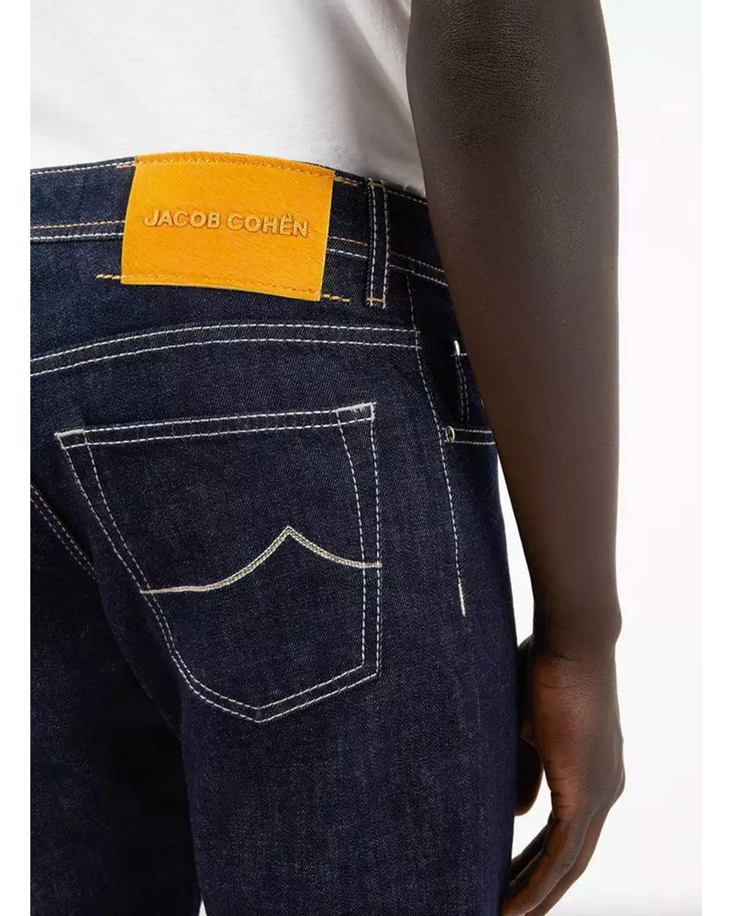 Jacob Cohen Blue Italian Crafted Bandana Detail Jeans for men