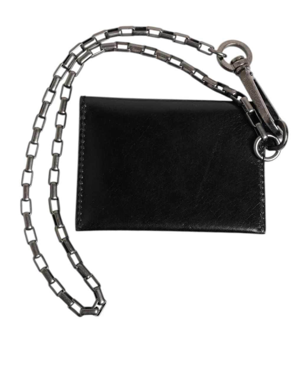 Dolce & Gabbana Cavallo Leather Wallet Chain Snap Bifold Card