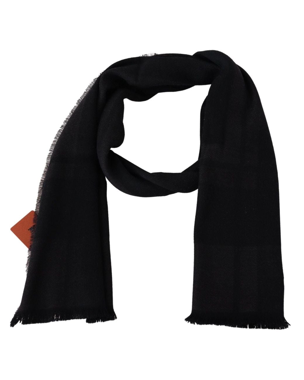 Missoni Black 100% Wool Neck Wrap Scarf for men