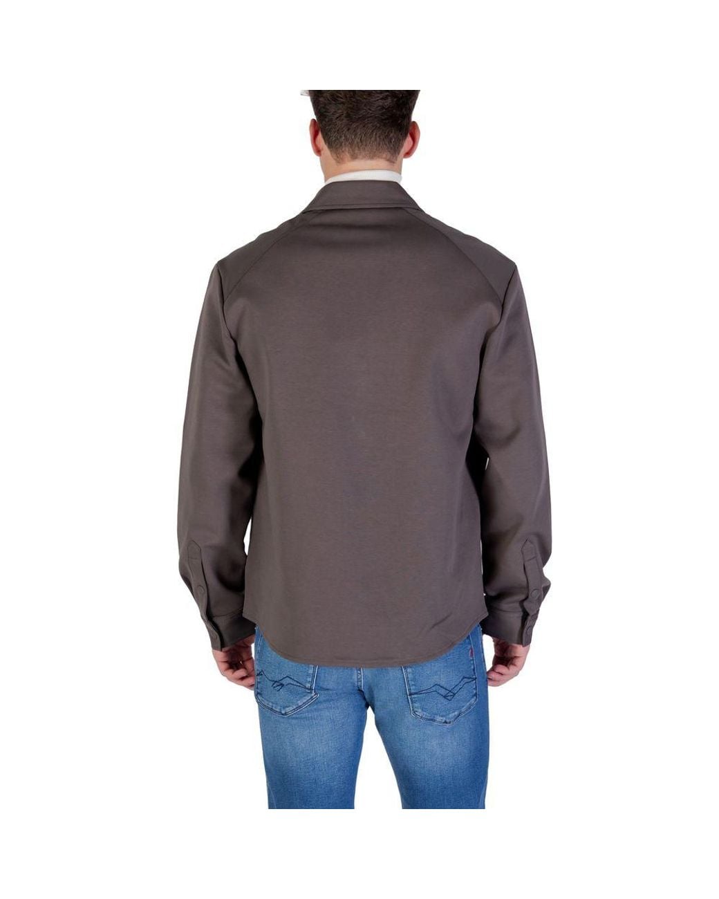 Antony Morato Brown Green Denim Shirt for men
