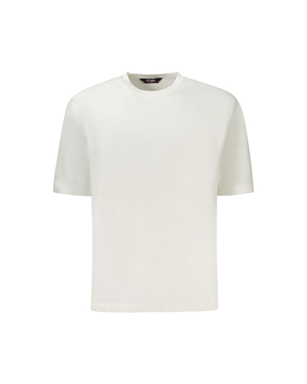 K-Way White Cotton Men's T-shirt - L for men