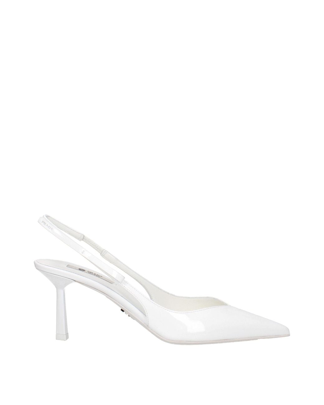 Prada White Shaped Slingbacks