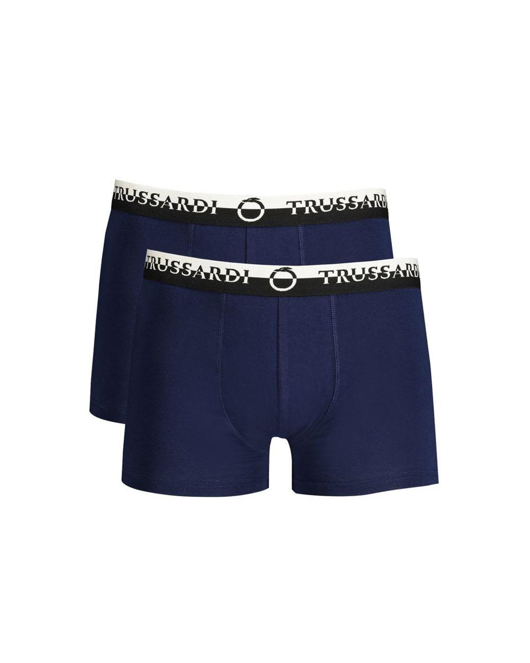 Trussardi Blue Blu Cotton Boxer for men