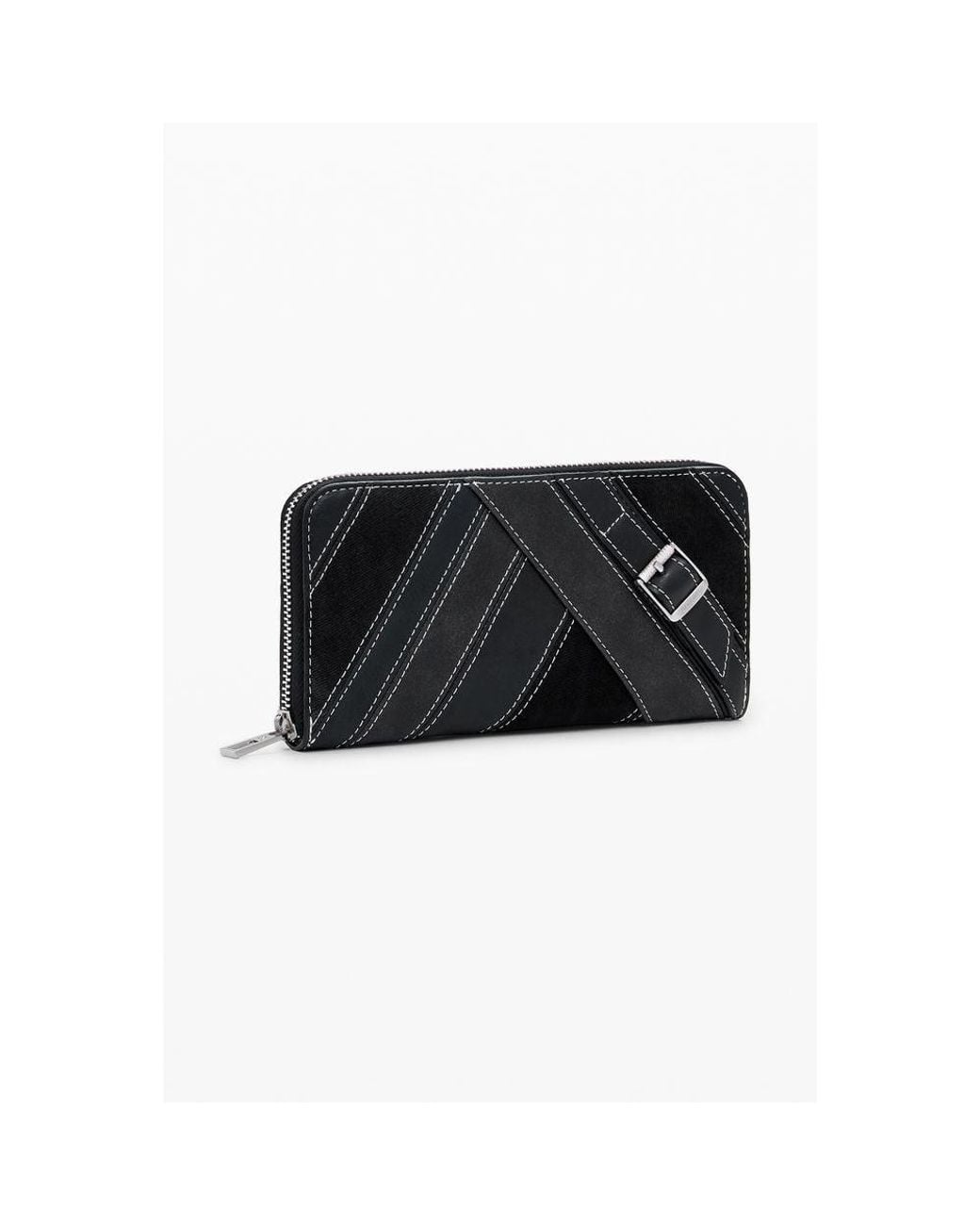 Desigual Black Wallet With Buckle Detail