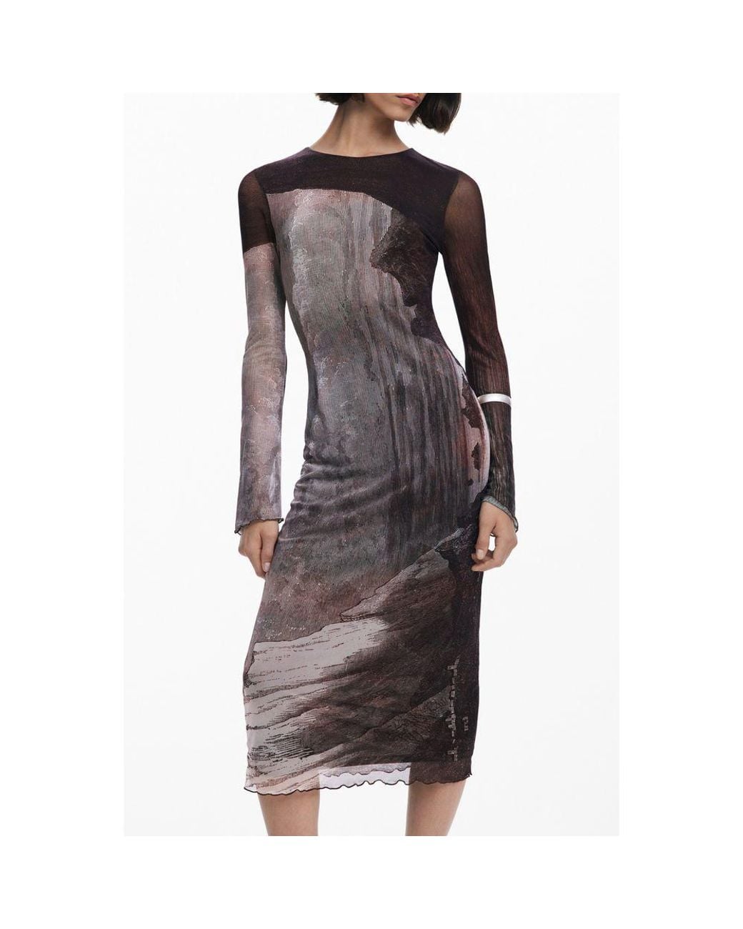 Desigual Black Polyester Dress