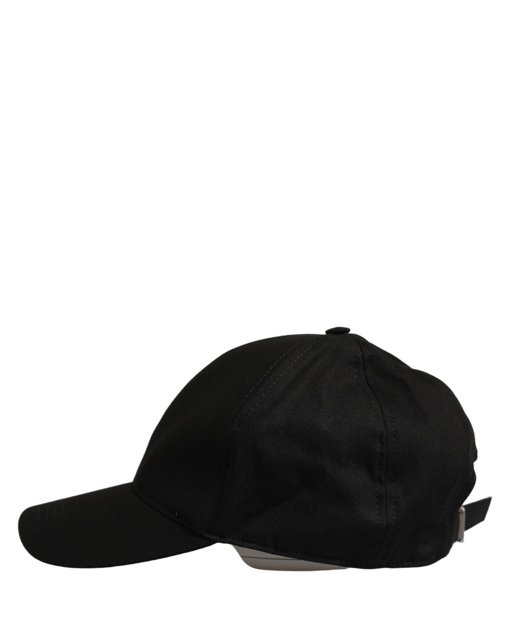 Dolce & Gabbana Black Cotton Baseball Capello 6 Panels Hat for men