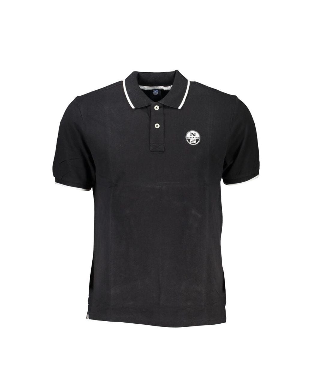 North Sails Black Cotton Polo Shirt for men