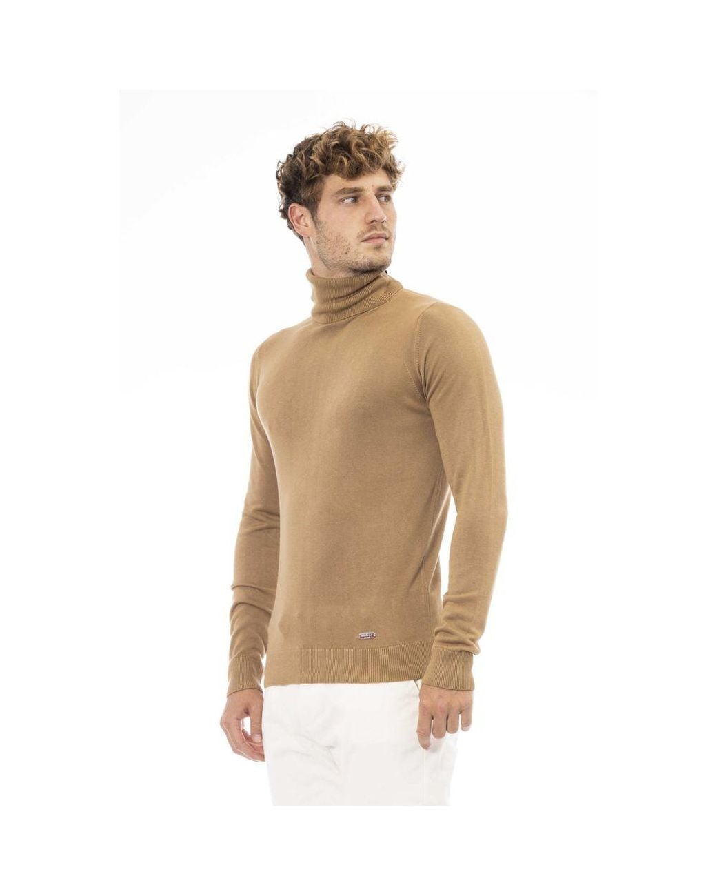 Baldinini Natural Beige Modal Men Sweater for men